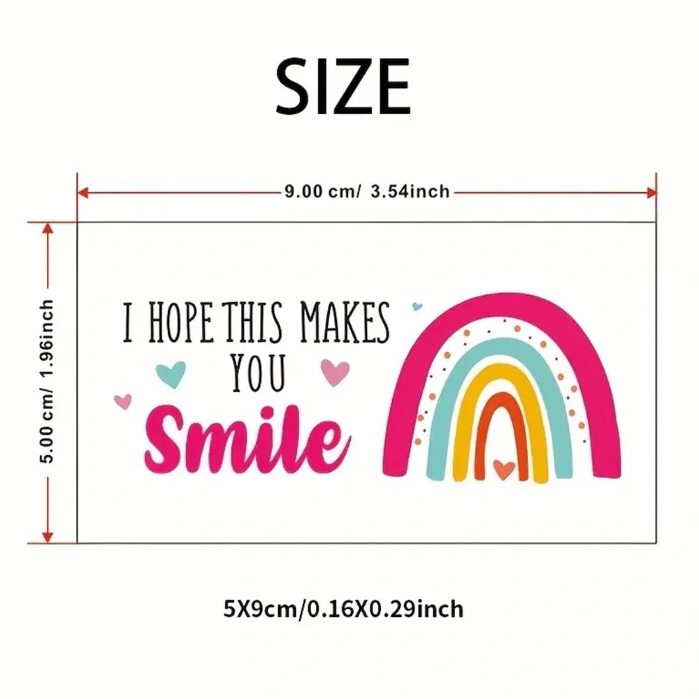 Cheerful Rainbow “HOPE THIS MAKES YOU SMILE, Cards, NEW, 50 pcs.